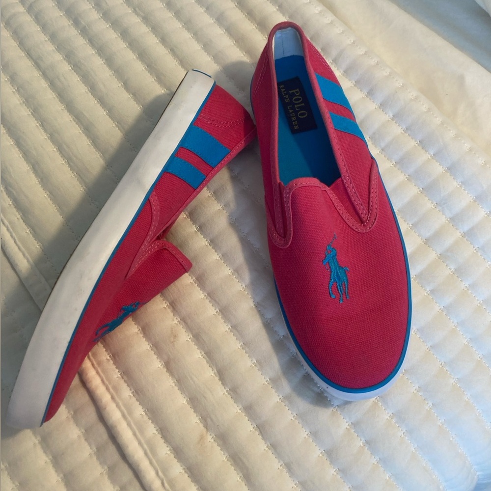 Ralph Lauren Girls Slip-on Sneaker Size 5 Kids | Polo shoes